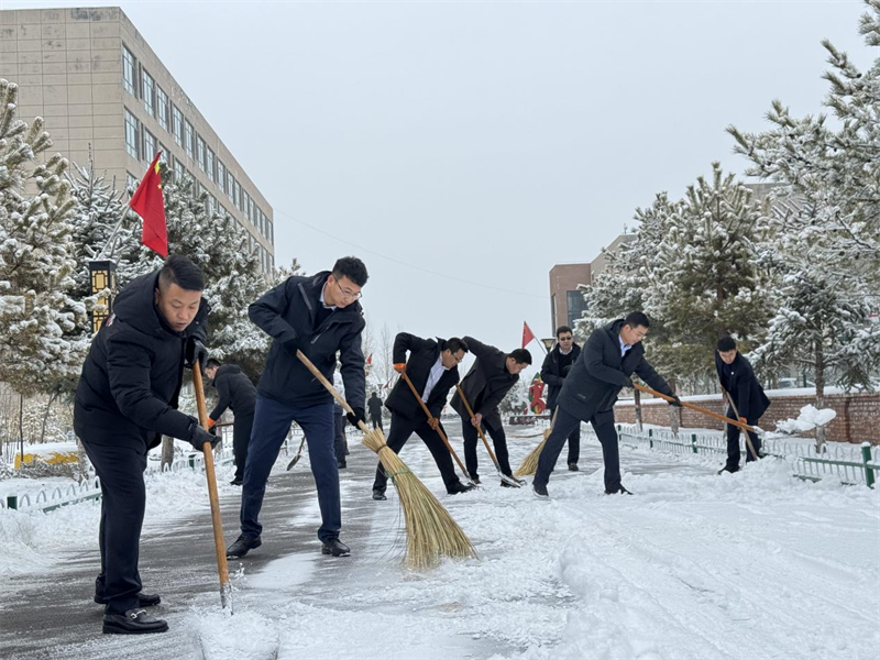 以雪为令 全员出动——神木分公司开展扫雪除冰活动